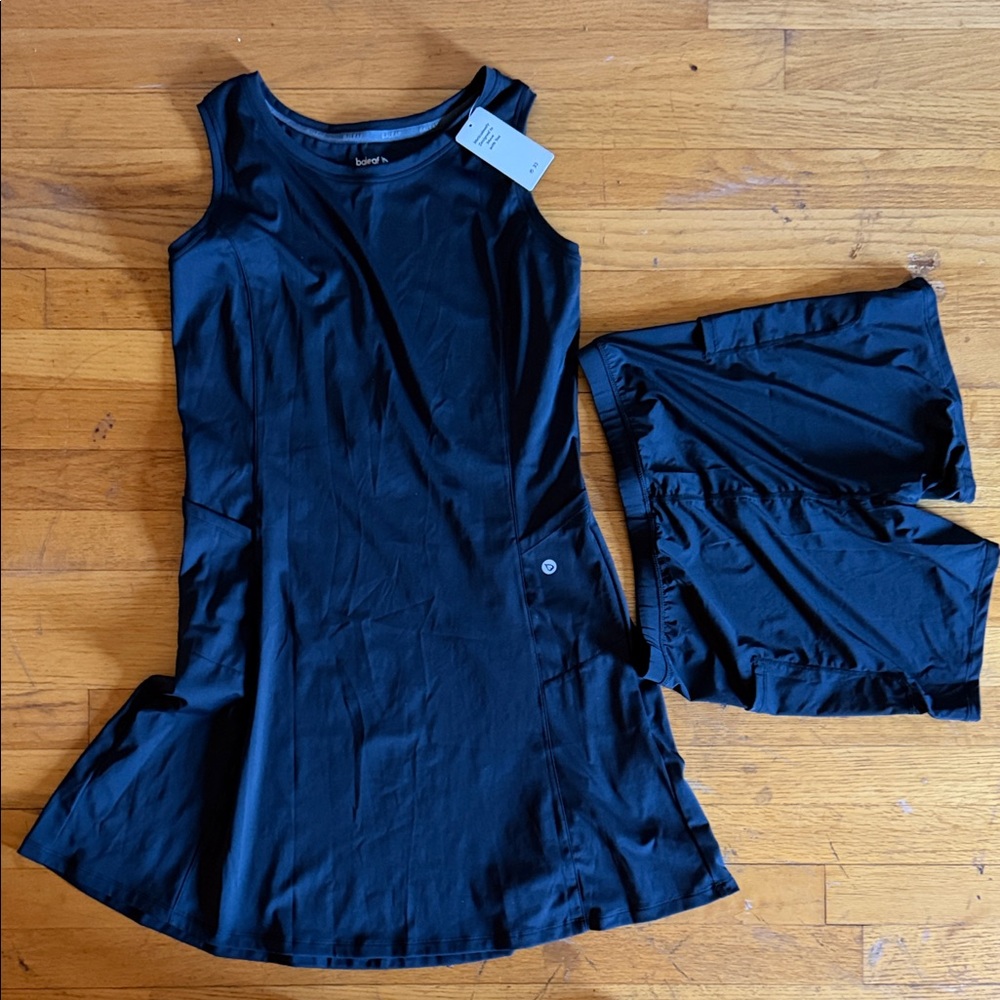Baleaf Black Sleeveless Athletic Dress with Matching Shorts
